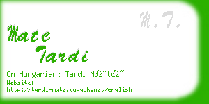 mate tardi business card